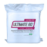 High-Tech Conversions ULTIMATE 60™ Non-Sterile Polyester Knit Cleanroom Wipes w/ Sealed-Edges, Standard Weight (115 GSM), 9"x9", 150/Bag (HOSULT60-99) Bag of 150