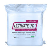 High-Tech Conversions ULTIMATE 70® Non-Sterile Polyester Knit Cleanroom Wipes w/ Sealed-Edges, Heavy Weight (140 GSM), 9"x9", 150/Bag (HOSULT70-99) Bag of 150