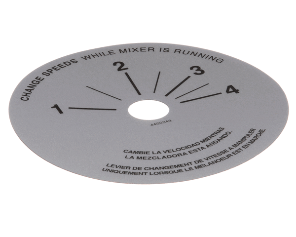 Univex 4400349 Label,Srm20-40 Speed Control (98)(P) (UNI4400349) Each