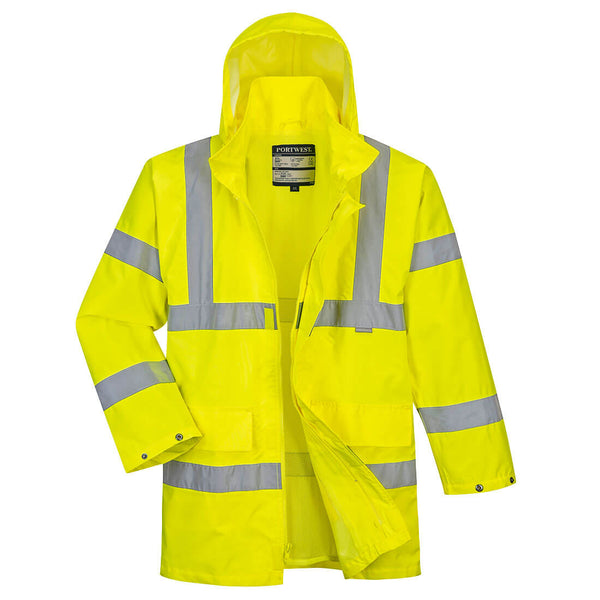 Portwest® Hi-Vis Rain Lite Traffic Jacket , Yellow, Size 5XL (US160YER5XL) Each