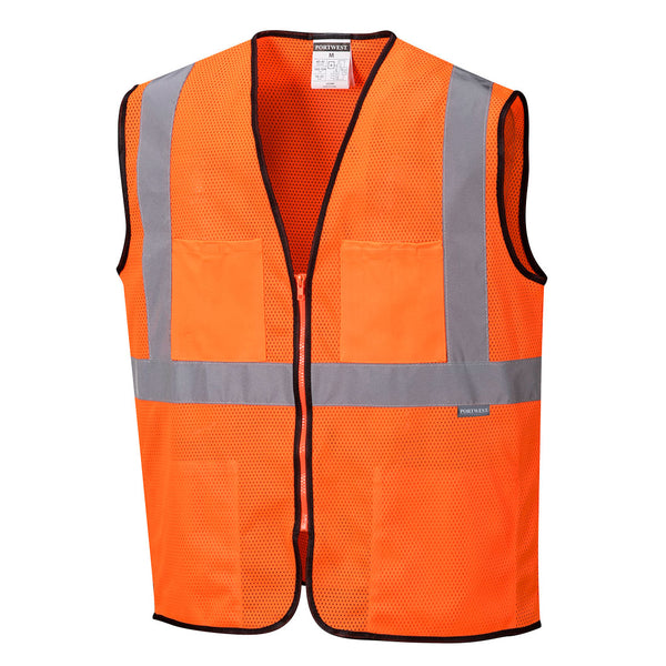 Portwest® Tampa Hi-Vis Band and Brace Vest , Orange, Size 5XL (US380ORR5XL) Each