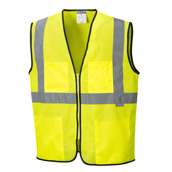 Portwest® Tampa Hi-Vis Band and Brace Vest , Yellow, Size XXL (US380YERXXL) Each
