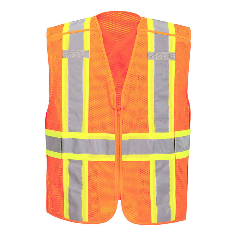 Portwest® Hi-Vis Mesh X Back Expandable Breakaway Vest, Orange, Size XXL (US393ORRXXL) Each