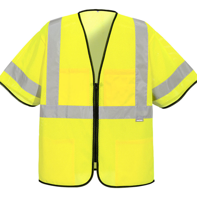 Portwest® Hi-Vis Tampa Mesh Class 3 Vest, Yellow, Size XXL (US397YERXXL) Each