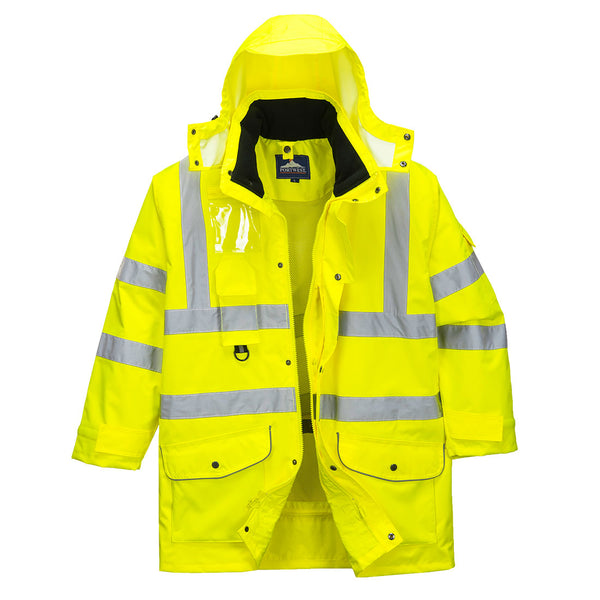 Portwest® Hi-Vis Breathable 7-in-1 Traffic Jacket , Yellow, Size XXXL (US427YERXXXL) Each