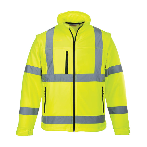 Portwest® Hi-Vis 2-in-1 Softshell (3L), Yellow, Size L (US428YERL) Each