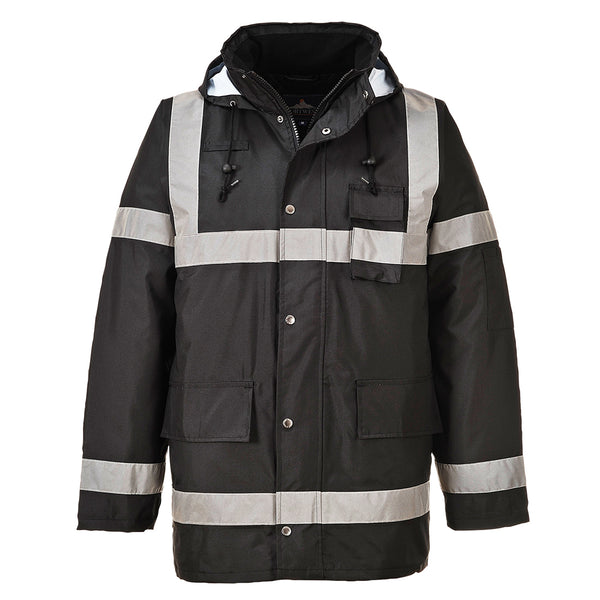 Portwest® Iona Enhanced Winter Traffic Jacket , Black, Size XXXL (US433BKRXXXL) Each