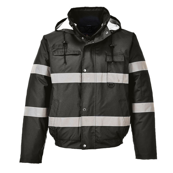 Portwest® Iona Enhanced Winter Bomber Jacket , Black, Size XXL (US434BKRXXL) Each