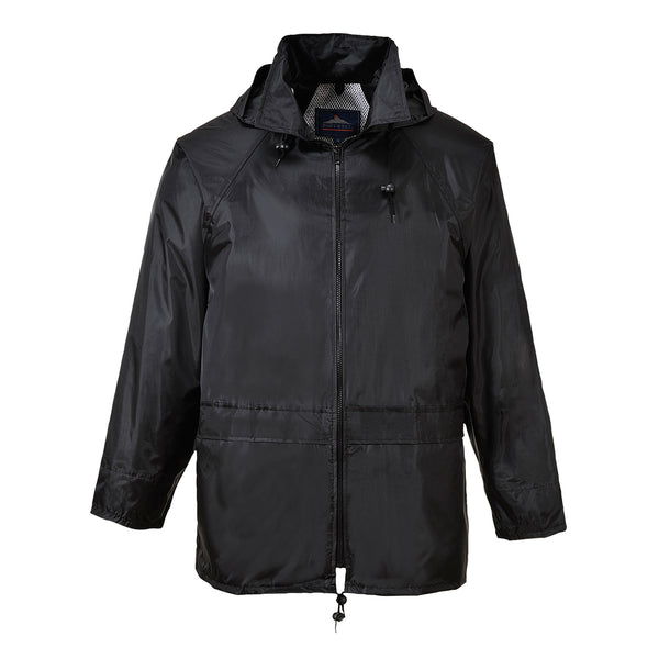 Portwest® Classic Rain Jacket, Black, Size 6XL (US440BKR6XL) Each