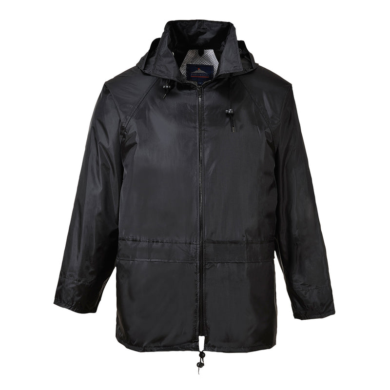 Portwest® Classic Rain Jacket, Black, Size 6XL (US440BKR6XL) Each