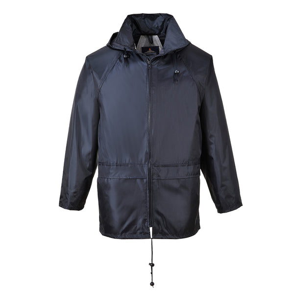 Portwest® Classic Rain Jacket, Navy, Size M (US440NARM) Each