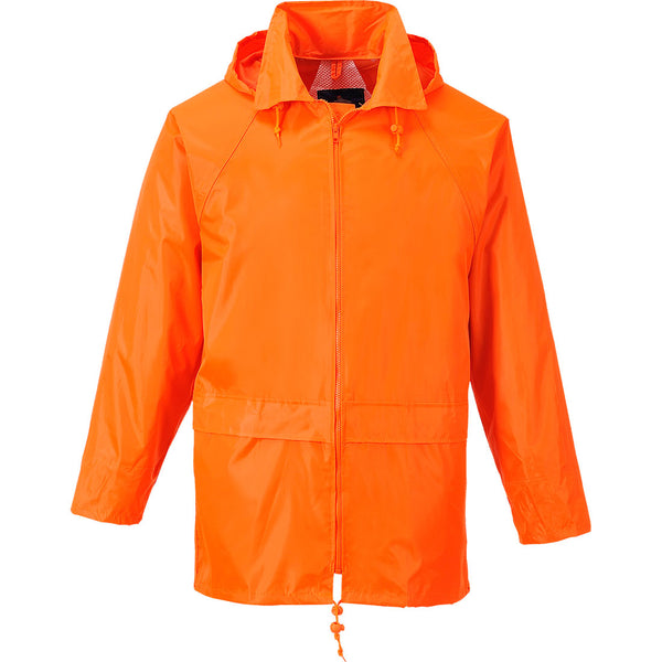 Portwest® Classic Rain Jacket, Orange, Size L (US440ORRL) Each