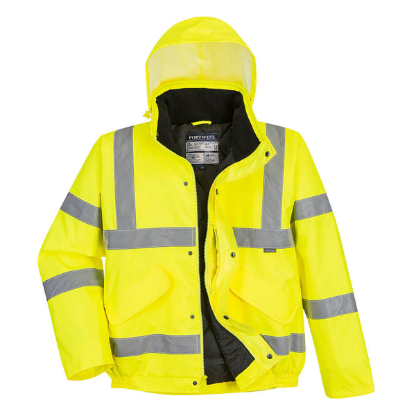 Portwest® Hi-Vis Winter Bomber Jacket , Yellow, Size XL (US463YERXL) Each
