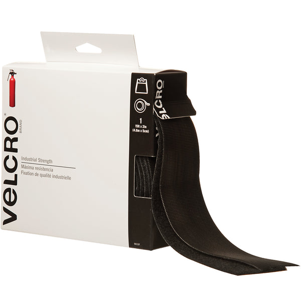 2" x 15' - Black VELCRO® Brand Tape - Combo Packs, Each Each