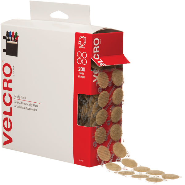 3/4" Dots - Beige VELCRO® Brand Tape - Combo Packs, Case Of 200 Case Of 200