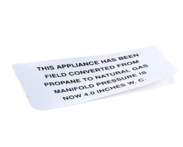 Vulcan Hart 00-421727-00004 Plate,Propane To Natural Gas (VH00-421727-00004) Each