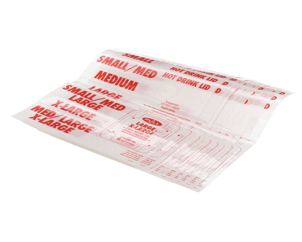 Vollrath Lbl900 10 Ea Lidsaver Size Labels (VOLLBL900) Each