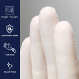 Safety Zone® Synthetic Vinyl Powder Free 4 mil Exam Gloves, Beige, Lrg, Case of 1000 (SZNVTX996) Case of 1000