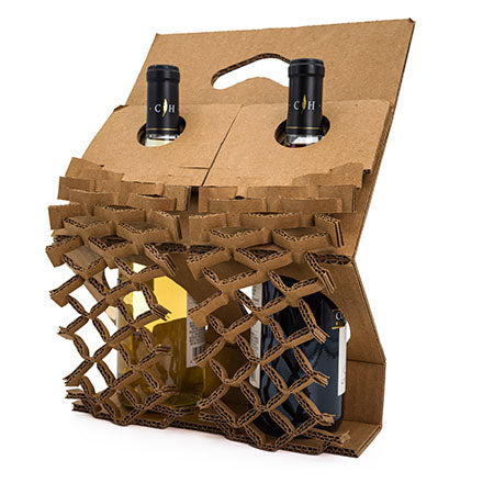 Hexpand 2 Bottle Corrugated Wine Shipper Insert (WBS201) Case Of 25