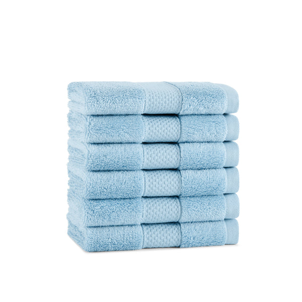 Aston & Arden Egyptian Cotton Washcloth 13x13 Blue (6/Pack) (P-EGYP-1313-BLU) 6/PK