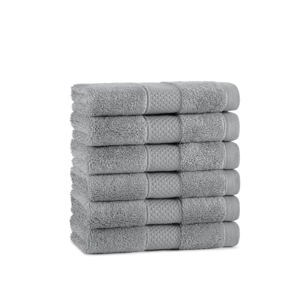 Aston & Arden Egyptian Cotton Washcloth 13x13 Dark Grey (6/Pack) (P-EGYP-1313-DGY) 6/PK