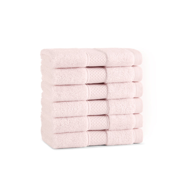 Aston & Arden Egyptian Cotton Washcloth 13x13 Blush (Pink) (6/Pack) (P-EGYP-1313-PNK) 6/PK