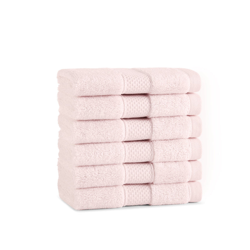 Aston & Arden Egyptian Cotton Washcloth 13x13 Blush (Pink) (6/Pack) (P-EGYP-1313-PNK) 6/PK