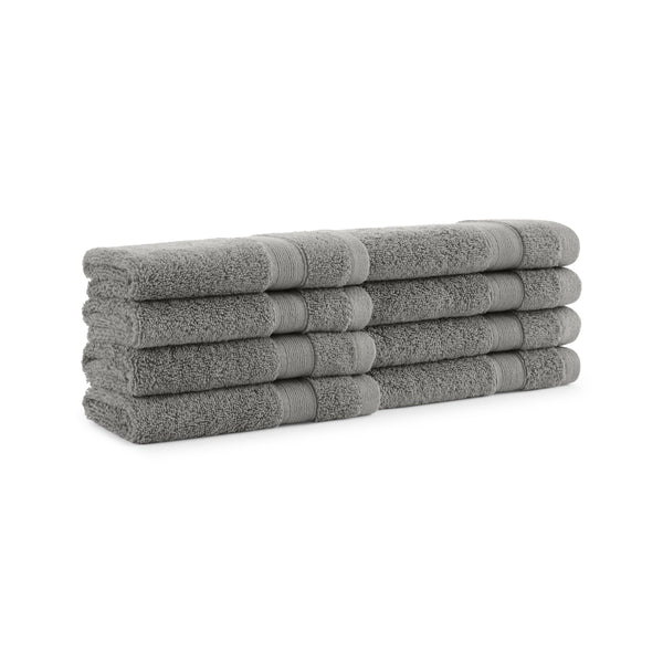 Aston & Arden Aegean Recycled Washcloth 13x13 Dark Grey Solid (8/Pack) (P-WC-RO-1313--DG) 8/PK
