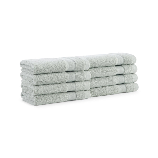 Aston & Arden Aegean Recycled Washcloth 13x13 Green Solid (8/Pack) (P-WC-RO-1313-DS) 8/PK