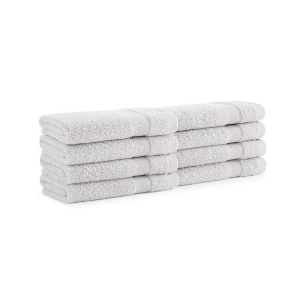 Aston & Arden Aegean Recycled Washcloth 13x13 Light Gray Solid (8/Pack) (P-WC-RO-1313-LG) 8/PK