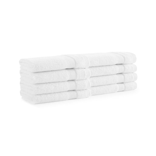 Aston & Arden Aegean Recycled Washcloth 13x13 White Solid (8/Pack) (P-WC-RO-1313-WH) 8/PK