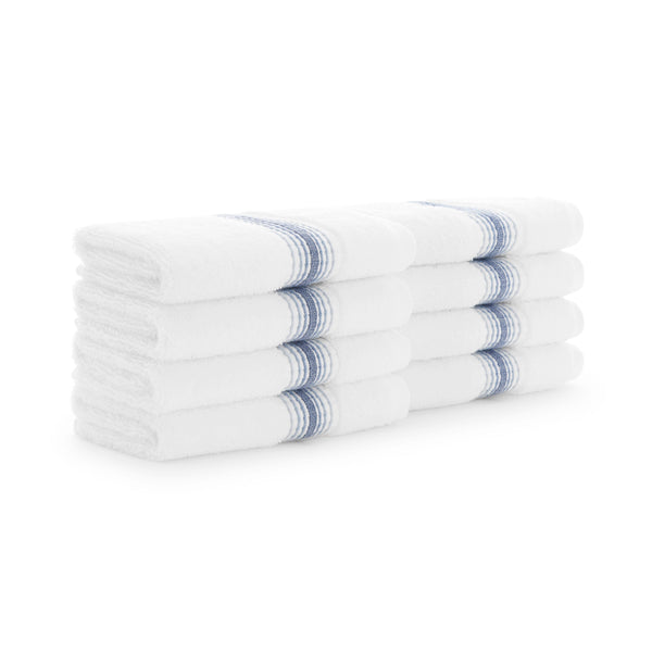 Aston & Arden Turkish Striped Washcloth 13x13 Crystal (8/Pack) (PNP-WCSTT1313-175CYT) 8/PK