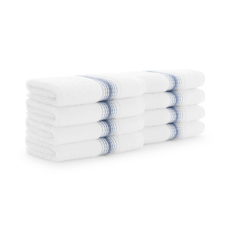 Aston & Arden Turkish Striped Washcloth 13x13 Crystal (8/Pack) (PNP-WCSTT1313-175CYT) 8/PK