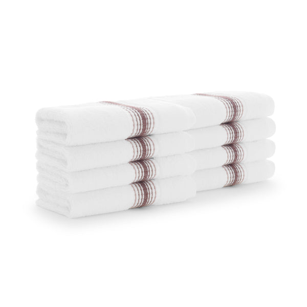 Aston & Arden Turkish Striped Washcloth 13x13 Rose (8/Pack) (PNP-WCSTT1313-175RSE) 8/PK