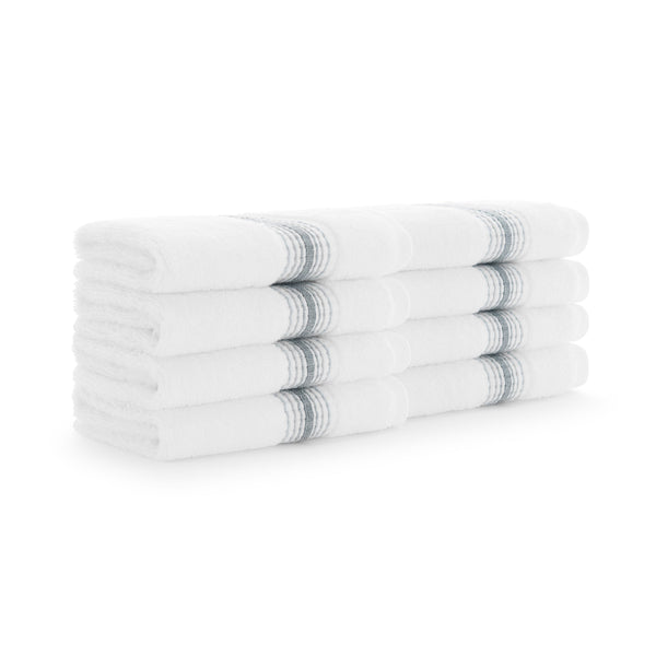 Aston & Arden Turkish Striped Washcloth 13x13 Slate (8/Pack) (PNP-WCSTT1313-175SLT) 8/PK