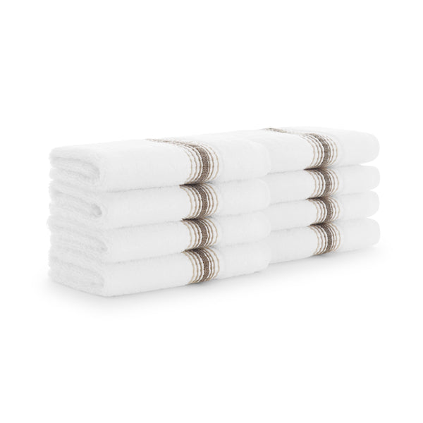 Aston & Arden Turkish Striped Washcloth 13x13 Sand (8/Pack) (PNP-WCSTT1313-175SND) 8/PK