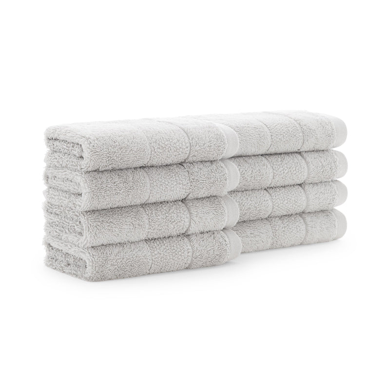 Aston & Arden Turkish Solid Washcloth 13x13 Gray (8/Pack) (PNP-WC-TS1313-175GRY) 8/PK