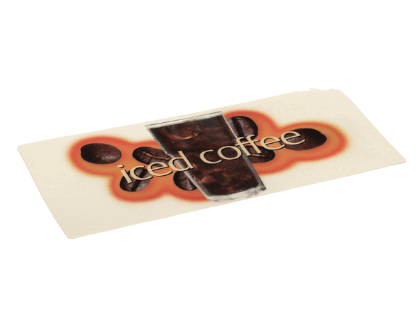 Wilbur Curtis 3375001076 Label, Front Tcoc Iced Coffee (WCWC-38472) Each