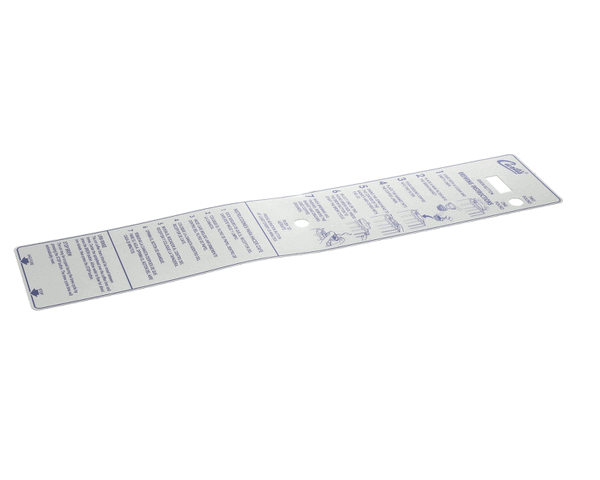 Wilbur Curtis 3375001469 Label, Instruction Panel Ru225 (WCWC-38571) Each