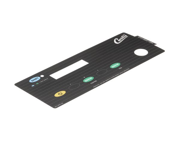 Wilbur Curtis 3375001639 Label, Ucm Overlay Cbp/Cb Curt (WCWC-390162) Each