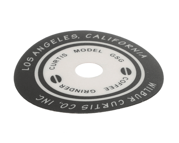 Wilbur Curtis 3375000450 Label, Selector Knob Gsg (WCWC-39046) Each
