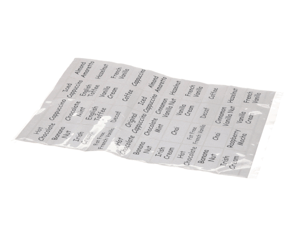 Wilbur Curtis 3375000453 Label, Adhesive Canister Curti (WCWC-39107) Each