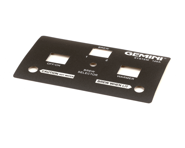 Wilbur Curtis 3375000480 Label, Sw Panel Gem-120A Curti (WCWC-3920T) Each