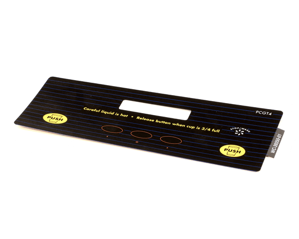 Wilbur Curtis 3375000614 Label, Ucm Panel Pcgt4 Curtis (WCWC-39350-01) Each