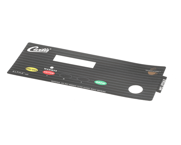 Wilbur Curtis 3375000726 Label, Ucm Panel Alpha-1Gt Cur (WCWC-39363) Each
