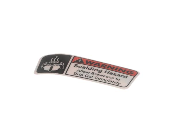 Wilbur Curtis 3375000506 Label, Warning Brewcone (WCWC-3963) Each
