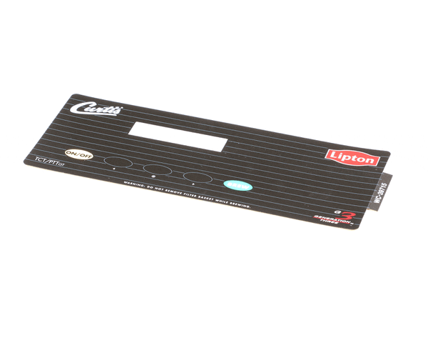 Wilbur Curtis 3375001182 Label, Ucm Panel Tct/Ptt G3 W (WCWC-39715) Each