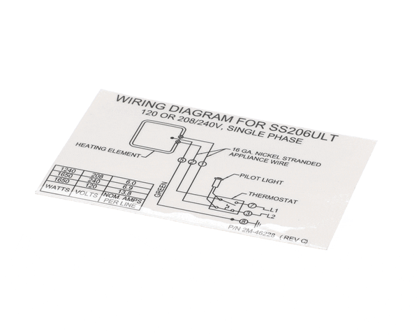 Wells 2M-46228 Dia Wir Ss206Ult 120 208/ (WEL2M-46228) Each