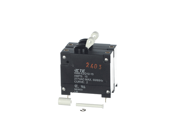 Whalen Company Petw68X2Q1215 Circuit Breaker, Panel Mount, Dpst W68-X (WHLEPETW68X2Q1215) Each