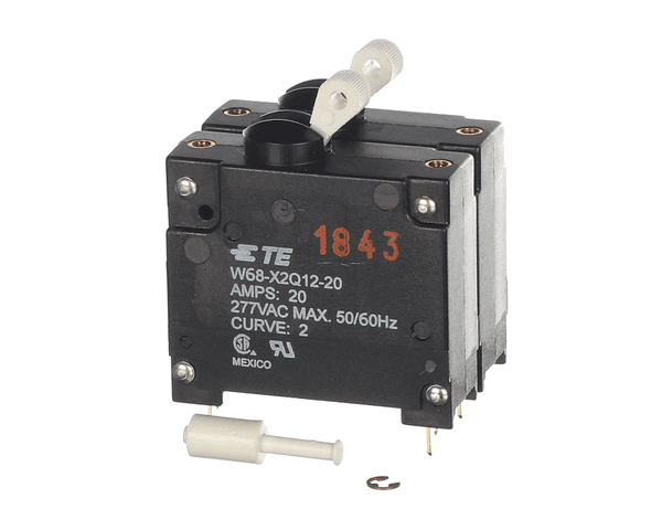 Whalen Company Petw68X2Q1220 Circuit Breaker, Panel Mount, Dpst W68-X (WHLEPETW68X2Q1220) Each
